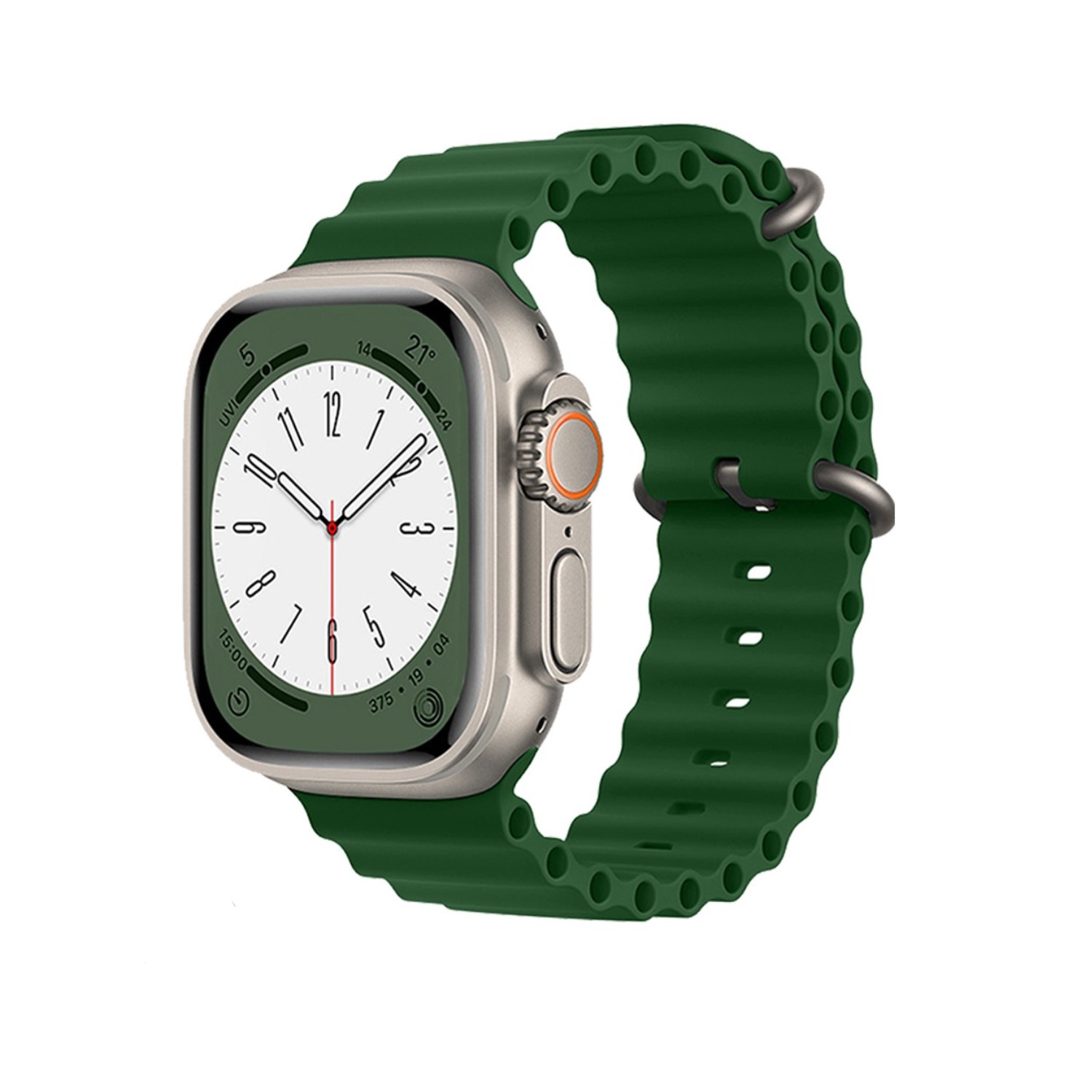 ScHitec Watch HK9 Ultra 2 Amoled Ekran Android İos HarmonyOs Uyumlu Akıllı Saat Yeşil